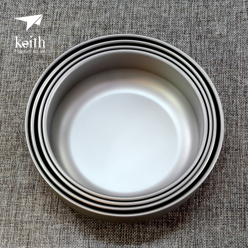 Keith ultralett titanplate utendørs campingpanne oppvask servise kokekar 30g-70g