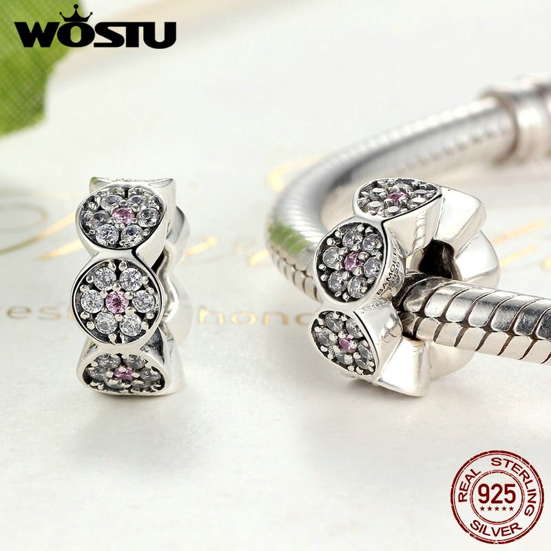 Nova moda 925 prata esterlina sparkling zircon espaçador charme contas caber pulseira pulseira original autêntico jóias presente