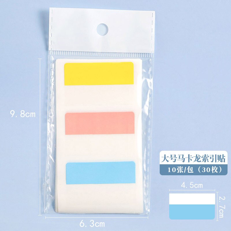 Yatniee 10 Stks/pak Kleur Index Stickers Student Fluorescerende Sticky Notes Kantoor Classificatie Namen Sticker Note Labels: A