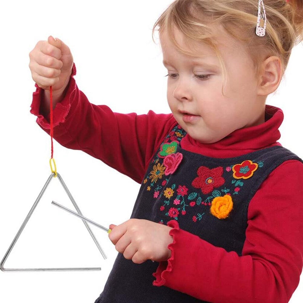 6 Pack Instrument Set Triple-cornered Holder Hand Percussion Instrument, 6 Size (4Inch 5Inch 6Inch 7Inch 8Inch 9Inch)