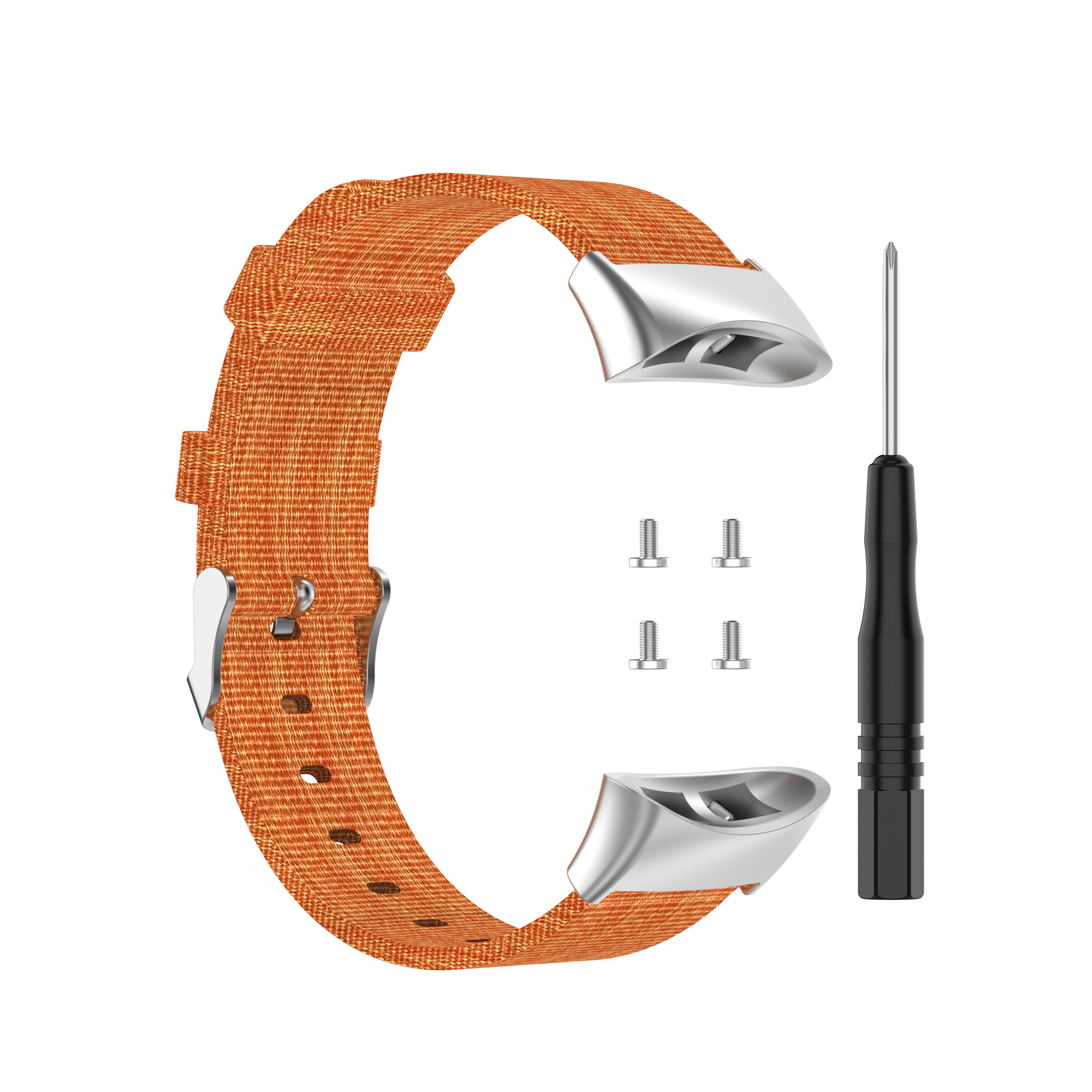 Fifata klockarmband för garmin forerunner 35 / 30 smartarmband för garmin forerunner 30 / 35 ersättningsarmband i canvas för smartklocka: Orange / Garmin föregångare 35