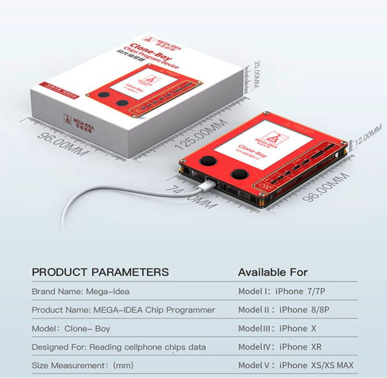 iPhone Screen Original Color Repair Programmer for iPhone XR XSMAX XS 8P 8 7P 7 Vibration/Touch/Photosensitive Repair