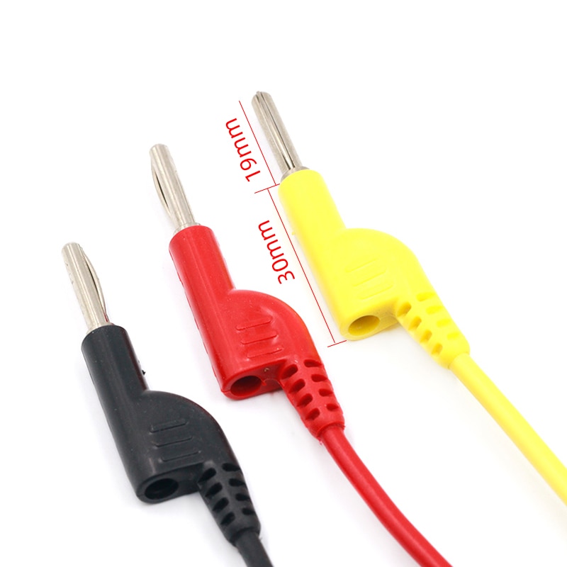 1Pcs 1M 4Mm Banana Banana Plug Test Kabel Lood Voor Multimeter Rood Geel Zwart Blauw Groen 5 Kleuren