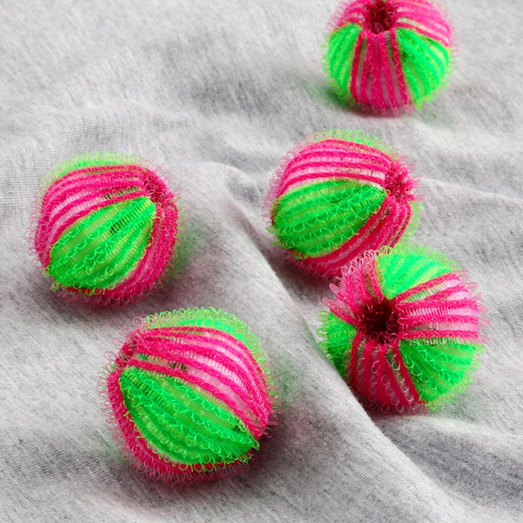 @12pcs washing machine to hair ball magic pet hair removal laundry ball plush cleaning makeup remover household laundry ball