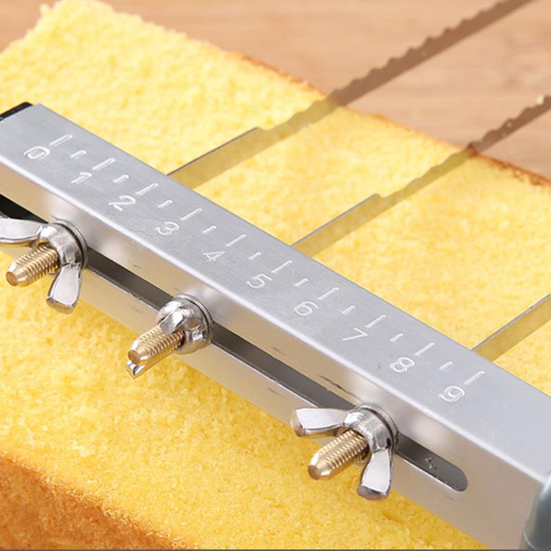 Stainless Steel Adjustable Large Interlayer Cake Cutter Saw 3 Blades Leveler Slicer Household Bakery Baking Tools Bakeware