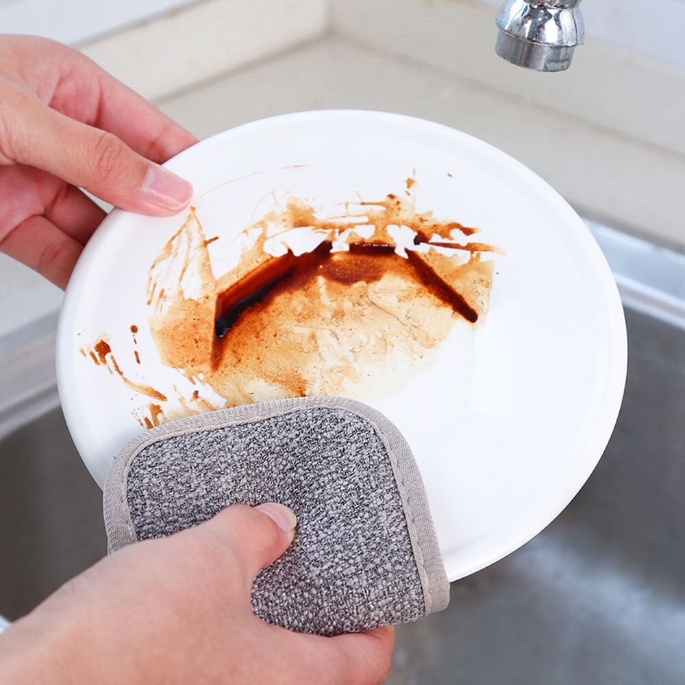 Dish Sponge Gąbka Do Naczyń Éponge Vaisselle Gabka Dishwashing Washing Gąbki Mycia Eponge Kitchen Tissu Lavable Magiczna Clean