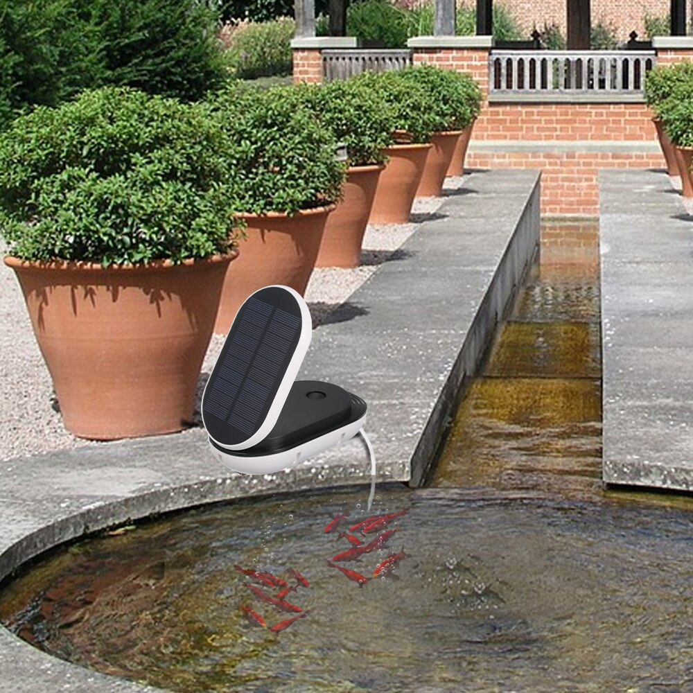 Solenergi syrepump akvarium akvarium luft sten syre luftare ökar luft bubbel damm pump hydroponisk syretillförsel