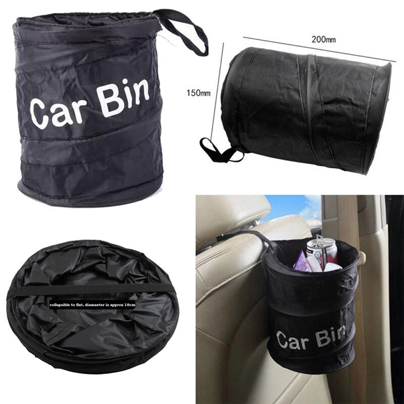 Cubo de basura plegable para coche, bote de basura con forma de coche, portátil, antifugas, para viaje, producto