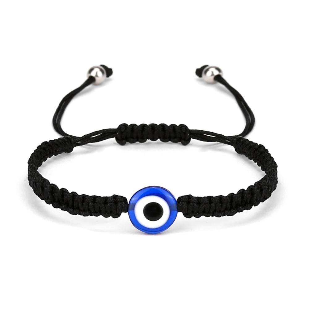 Glück verrotten Schwarz Schnur Gewinde Armbänder Blau Bösen blick Charme Armbänder Frauen Handgemachte Geflochtenen Seil Glück Schmuck: 6