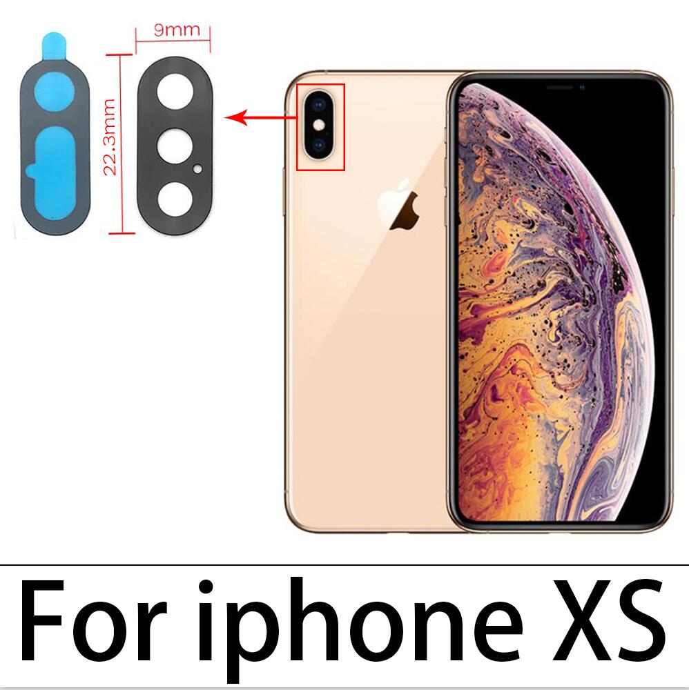 2 pz/lotto vetro zaffiro posteriore fotocamera posteriore lente di vetro per iPhone 6/7/8 Plus/X/XR XsMax + adesivo per 11 Pro Repacement Parts: For iPhone XS