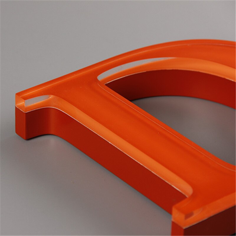 Front lit acrylic transparent square corner sign letter alphabet signage for advertising