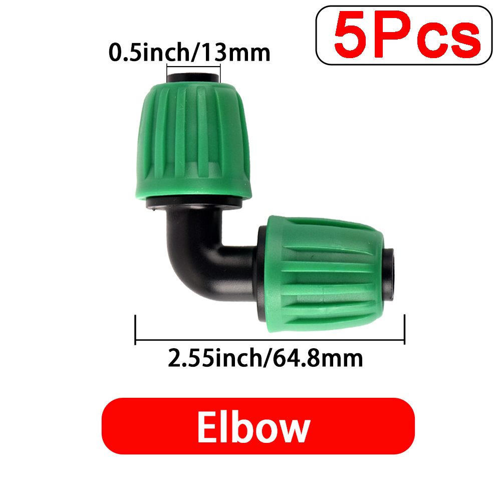 5 sztuk 16mm 1/2 ''złącze rurowe PE rozdzielacz trójnik złączka gwintowana blokada do węża 4/7mm podlewanie ogrodu nawadnianie kroplowe: Ciemnoniebieski