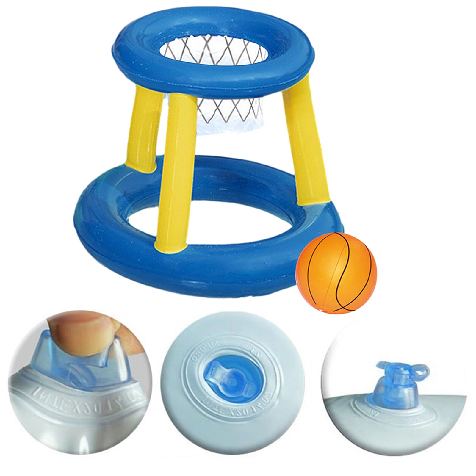 Neue Wasser Basketball Kinder Aufblasbare Schwimm BasketBall Hoop Ring Werfen Spiel Schwimmen Pool Spielzeug Kinder Wasser Sport