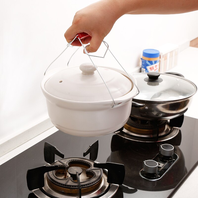 Bowl Holder Dish Clamp Pot Pan Gripper Clip Plastic Handle Dish Plate Bowl Clip Retriever Tong Kitchen Tool