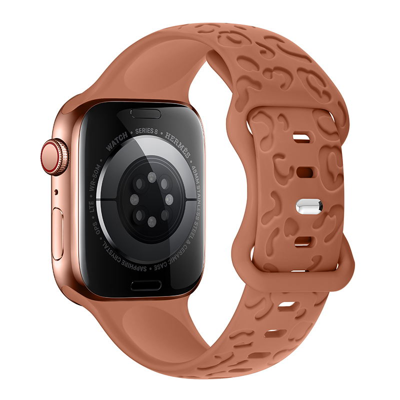 Rem til apple watch-rem 45mm 44mm 42mm 41mm 40mm 49mm 38mm 40 mm graveret correa-rem iwatch-serien ultra 7 se 3 6 8 5 4: Sølvgul / 22mm