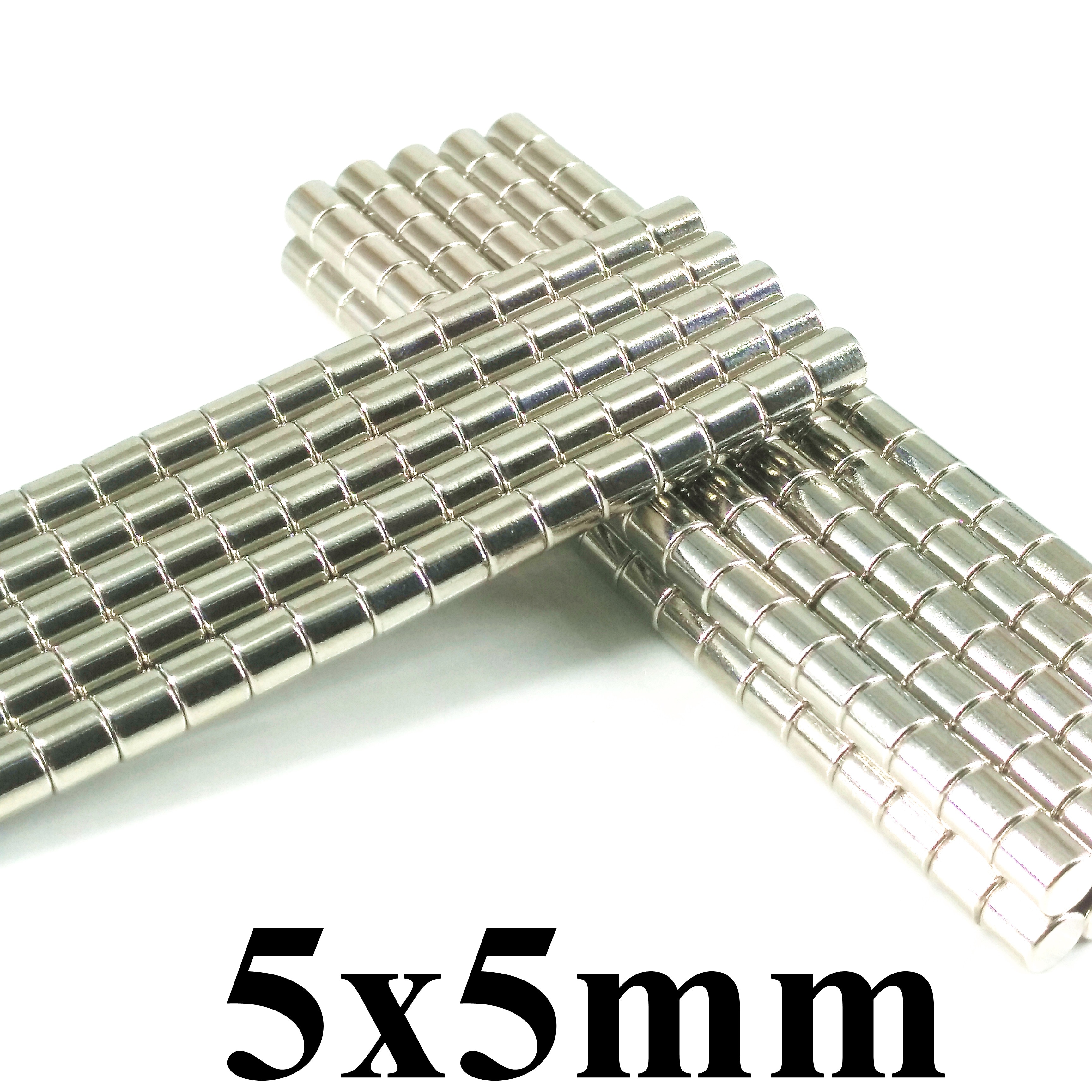 50 stuks 5x5mm Neodymium Sterke disc Magneten 5x5 N35 ndfeb Super Permanente Magneet 5*5 D5 * 5mm