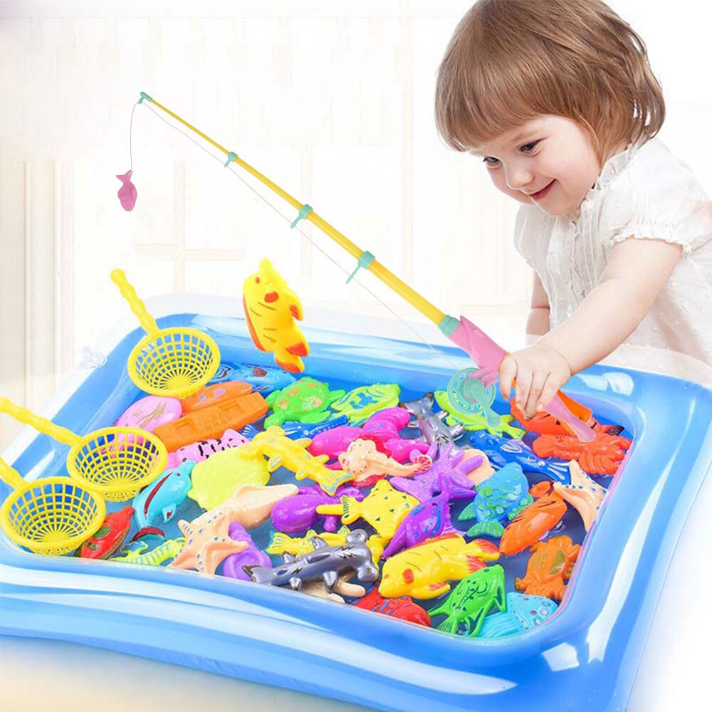 22Pcs Magnetische Play Water Baby Speelgoed Vissen Speelgoed Kids Jongen Meisje Speelgoed Vissen Speelgoed Set Pak Vis Vierkante Doos beste Cadeau Voor Kinderen