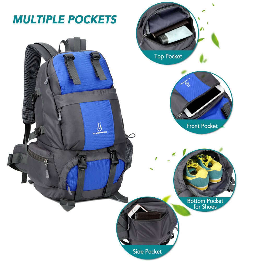 50L Hiking Rucksack Climbing Backpack Rucksack Men Outdoor Sport Bag Travel Daypack Waterproof for Camping Trekking Fishing Bags