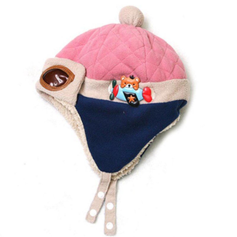 Doitbest-gorro de bombardero para bebé de 2 a 5 años, para las orejas con solapa gorros de lana, para interior de invierno: Rosa