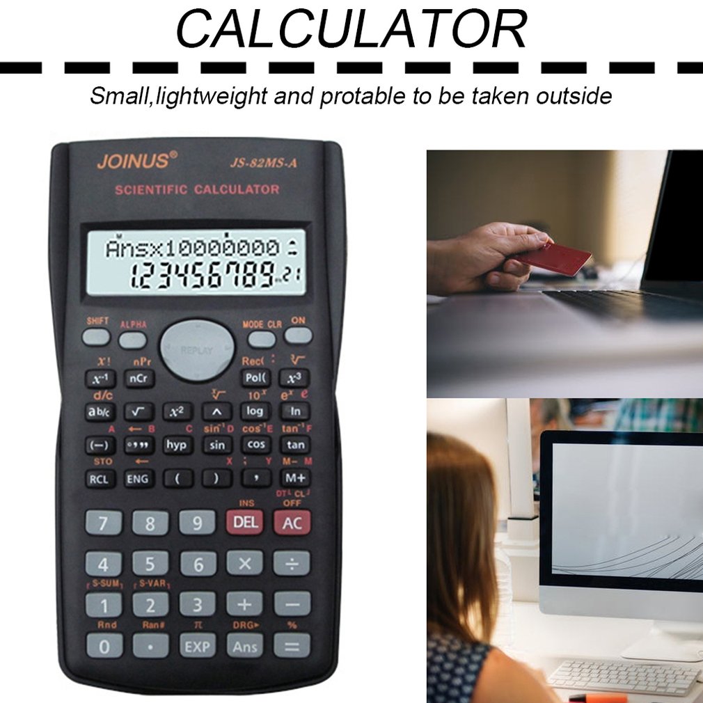 Multifunctional Scientific 2 Line LCD Display Calculator Portable Handheld Function Calculator 240 Functions