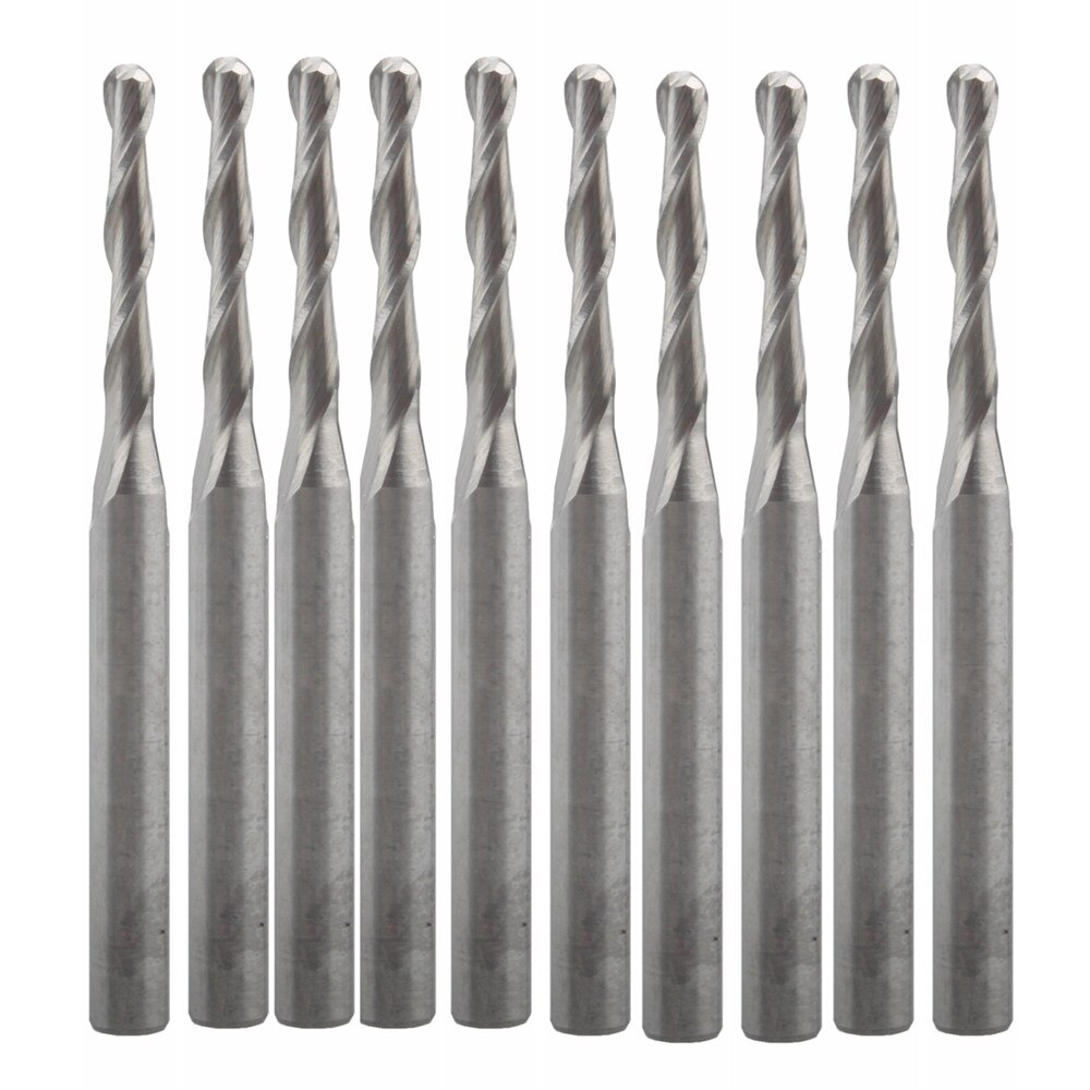 10 stuks 3.175X2X12mm 2 Fluit Carbide Meskopfrezen Frees 12mm CEL