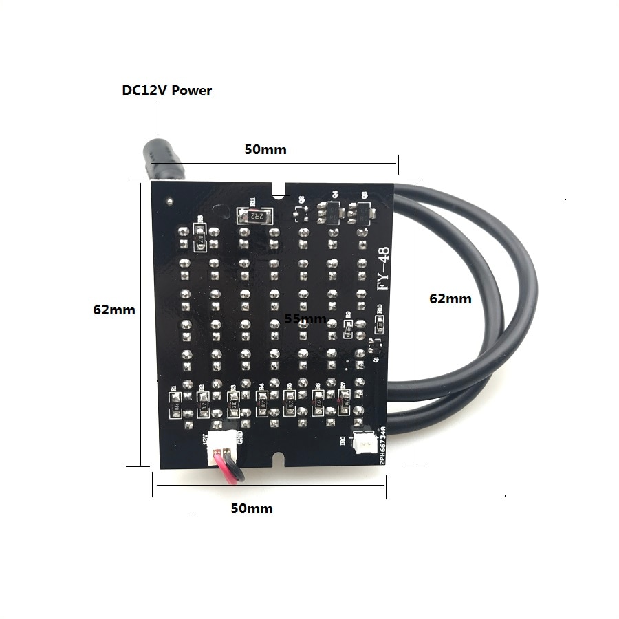 940nm IR Infrared Light LED Board illuminator Night Vision 48 IR LED CCTV Fill Light