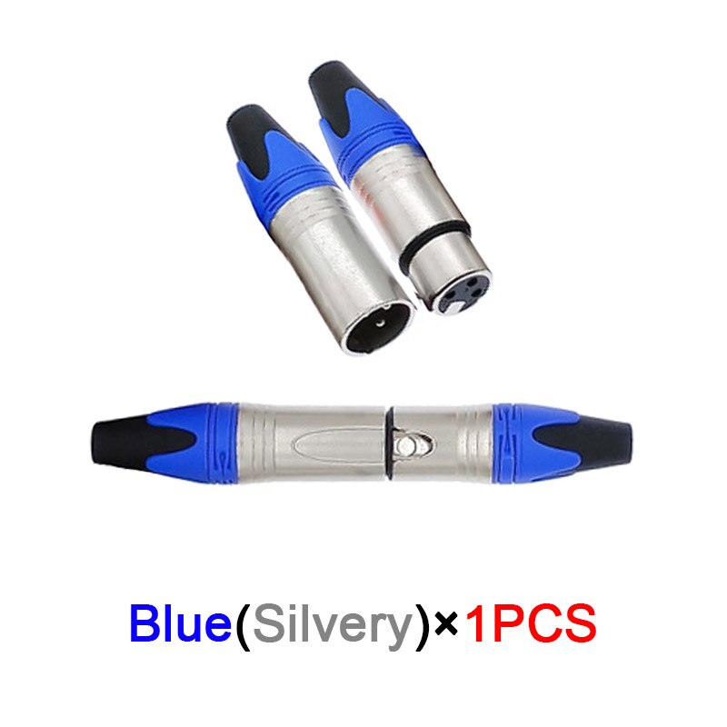 Xlr stecker Audio- stecker mikrofon stecker 3Stift lautsprecher stecker männlich &Ampere; weibliche farbe mic stecker: Blau / Männlich EinfüGen