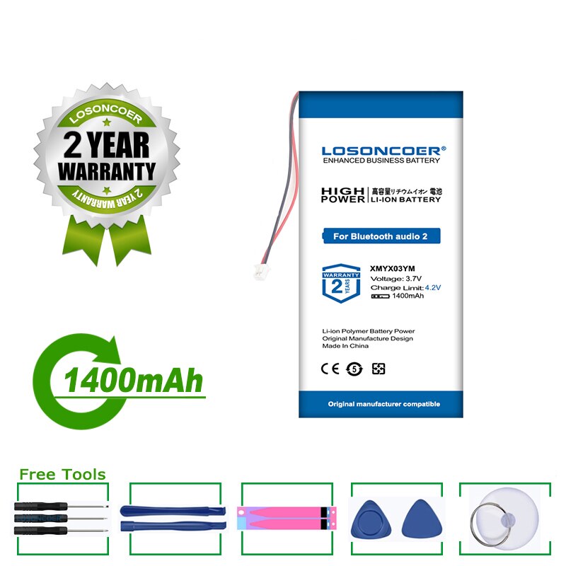 LOSONCOER Battery 1400mAh 443083 For Xiaomi Square Box Bluetooth Audio 2 XMYX03YM
