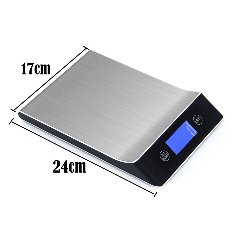 15kg/1g Electronic Kitchen Scale Digital Food Scale Stainless Steel Weighing Scale LCD High Precision Measuring Tools