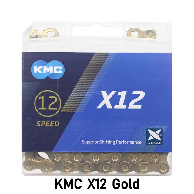 Kmc  x8 x9 x9sl x10 x10sl x11sl x12 cykelkæde 9s 10s 11s guld til mtb/landevejscykel til shimano/sram 8 9 10 11 speed 116l / kæde