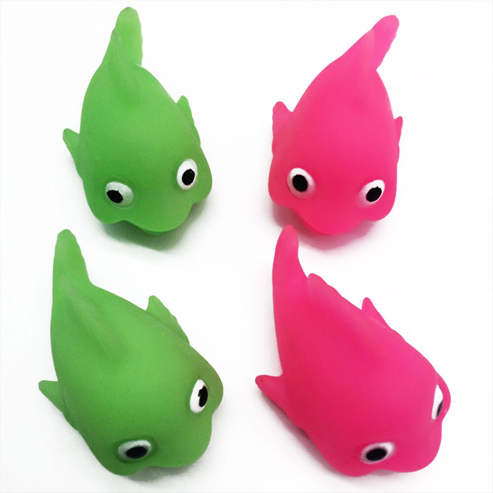 Pez electrónico con luz parpadeante para niños, juguete de peces brillantes para niños, Gadget de baño de bebé, juego de agua