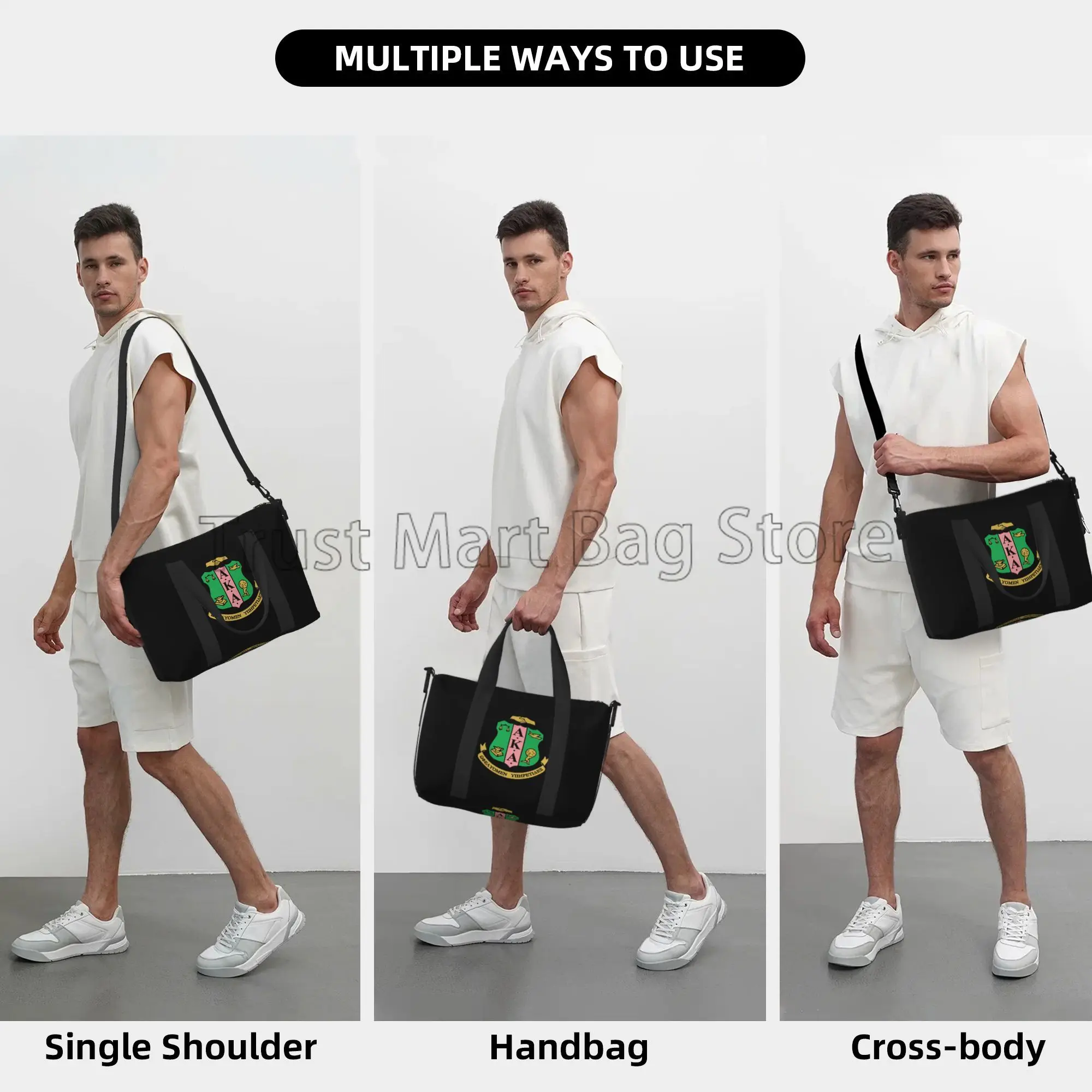AKA Sorority Print Handreistas Sportvissen Gym Yoga Bagage Draagtas Multifunctionele waterdichte weekendtassen voor dames en heren