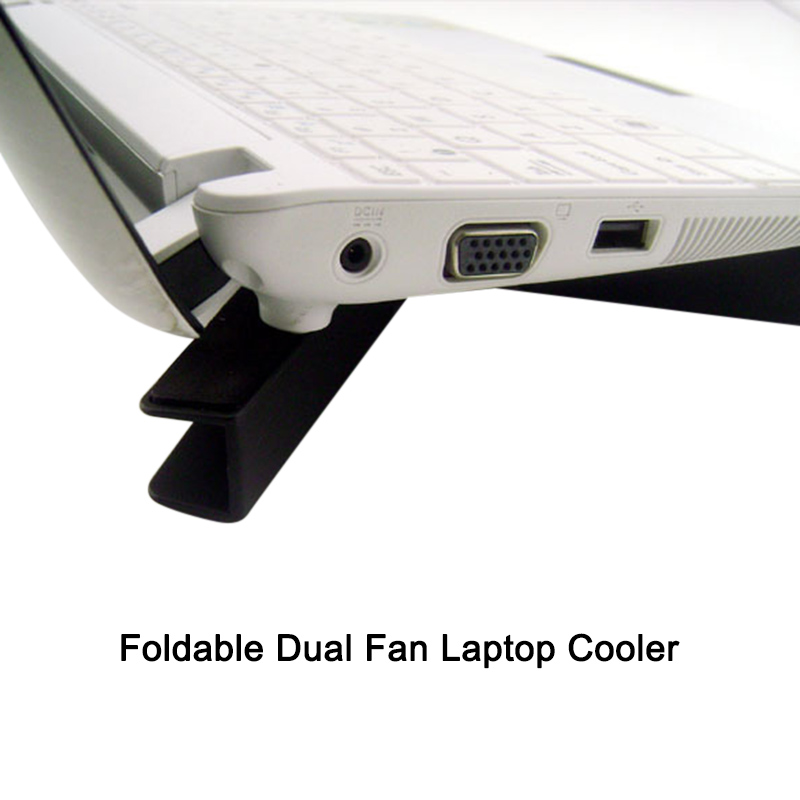 Soporte de refrigeración para ordenador portátil, Base de refrigeración plegable, ventilador Dual, USB, práctico,