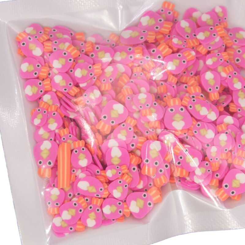 30g Butterfly Wings Bee Bear Unicorn Chicken Soft Polymer Clay Slices Sprinkles for Crafts Making DIY Slimes Filler Accessories: 8 small