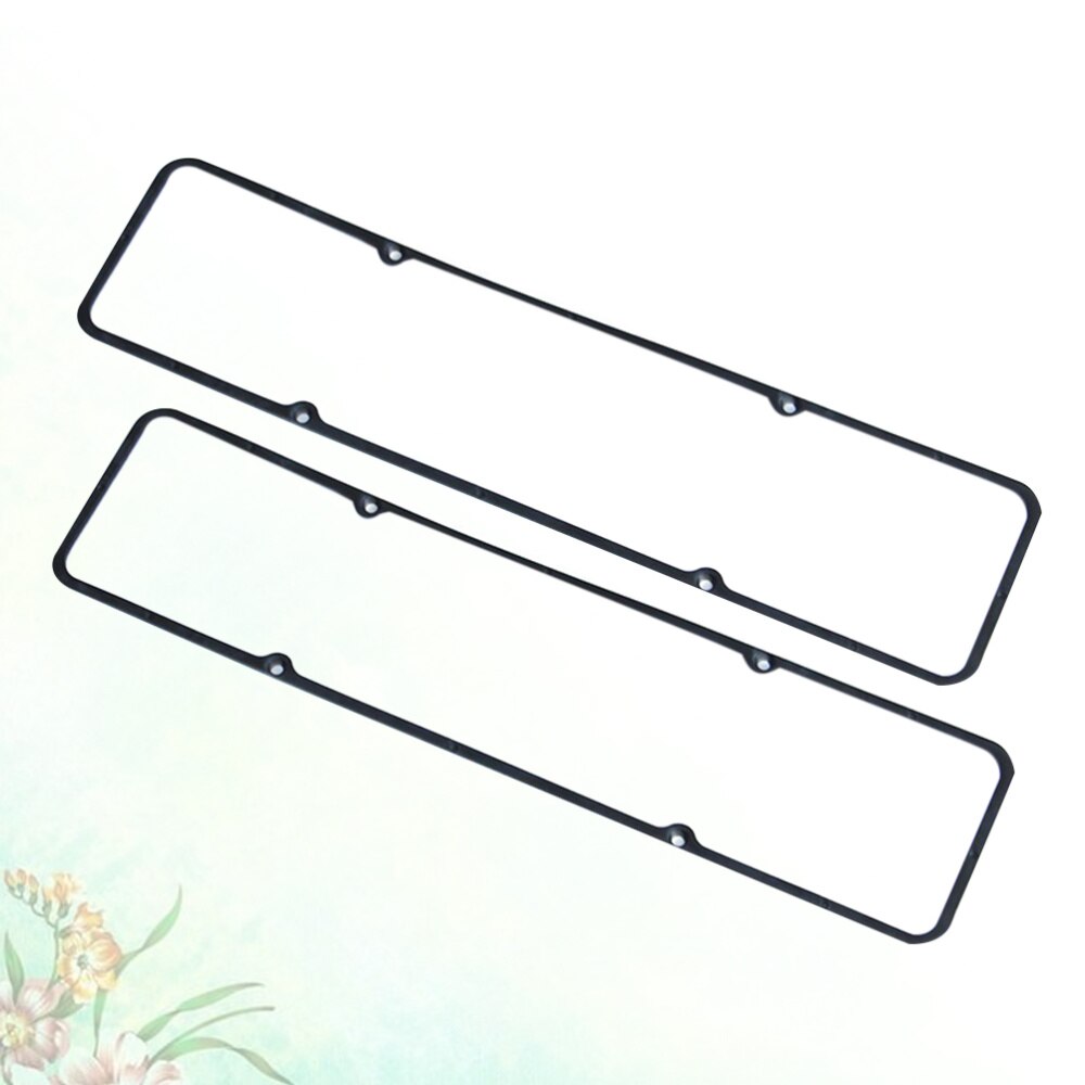 2PCS Engine Oil Pan Gasket Durable Rubber Steel Replacement Parts Oil Pan Gasket