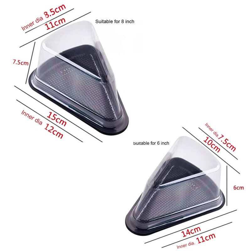 50 stk mini kage kasser bryllup dekoration kasser plast trekant emballage kage bakke holder bryllup fødselsdag fest favor