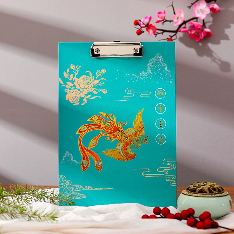 Retro A4 Bronzing Board Clip Student Writing Pad Board Clip Exam Paper Clip Folder Office Student Supplies Stationery: A