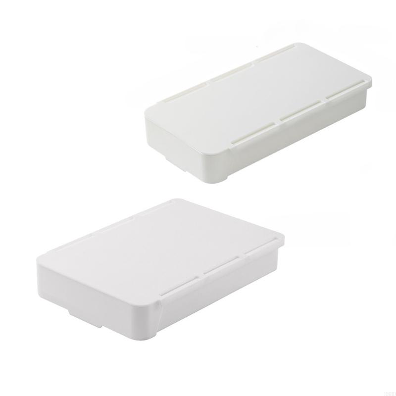 652F Under Desk Drawer Set Convenient Storage Box Adhesive Drawers Undermount Sliding Drawers for Offices and Schools