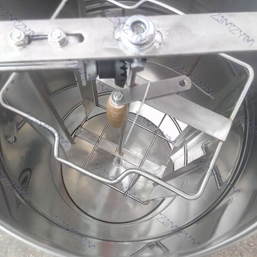 20KG Honey Extractor Two Frames Stainless Steel Large Capacity Honey Extractor Manual Processing Centrifuge Beekeeping Equipment