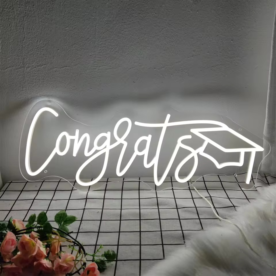 Congrats Neon Signs LED neon lights for Graduation... – Grandado