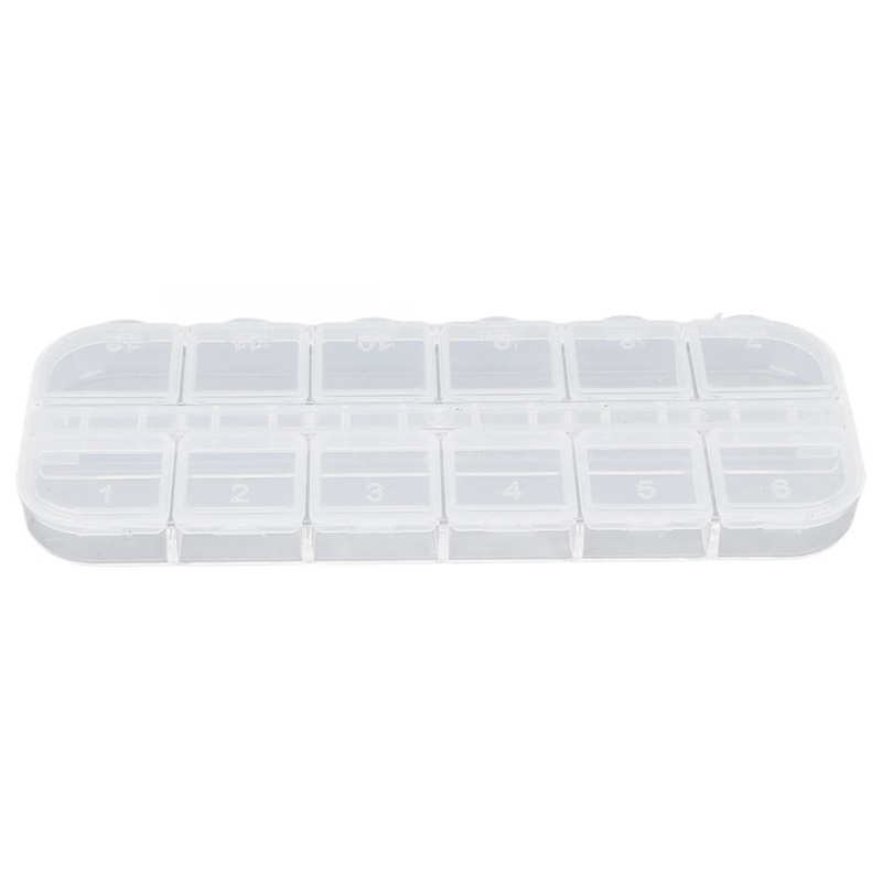 Caja de almacenamiento de uñas, joyero de plástico, organizador transparente para joyas