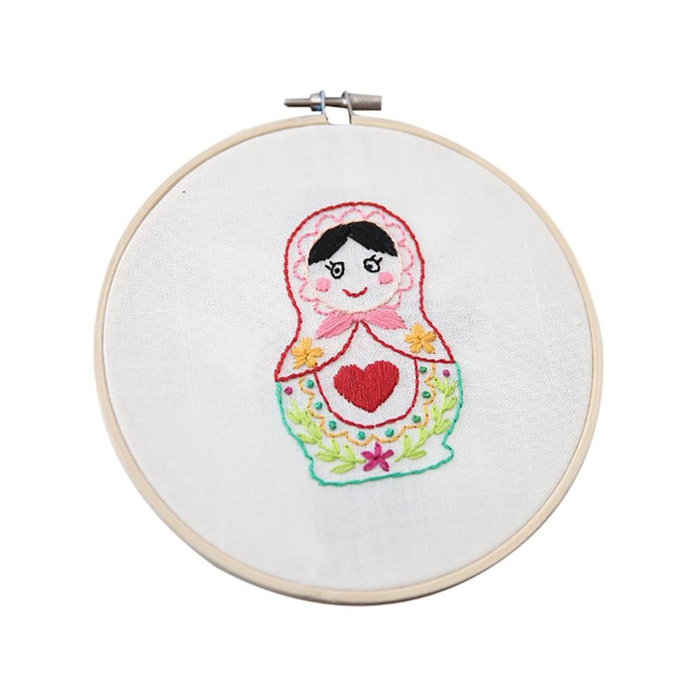 Full Range of Embroidery Cross Stitch Stamped Embroidery Cloth with Floral Kit