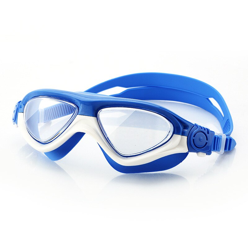YUKE Kids Swimming Goggles Summer Waterproof HD Anti Fog Transparent Lense For Boys Girls Children Swim Eyewear Glasses: Blue
