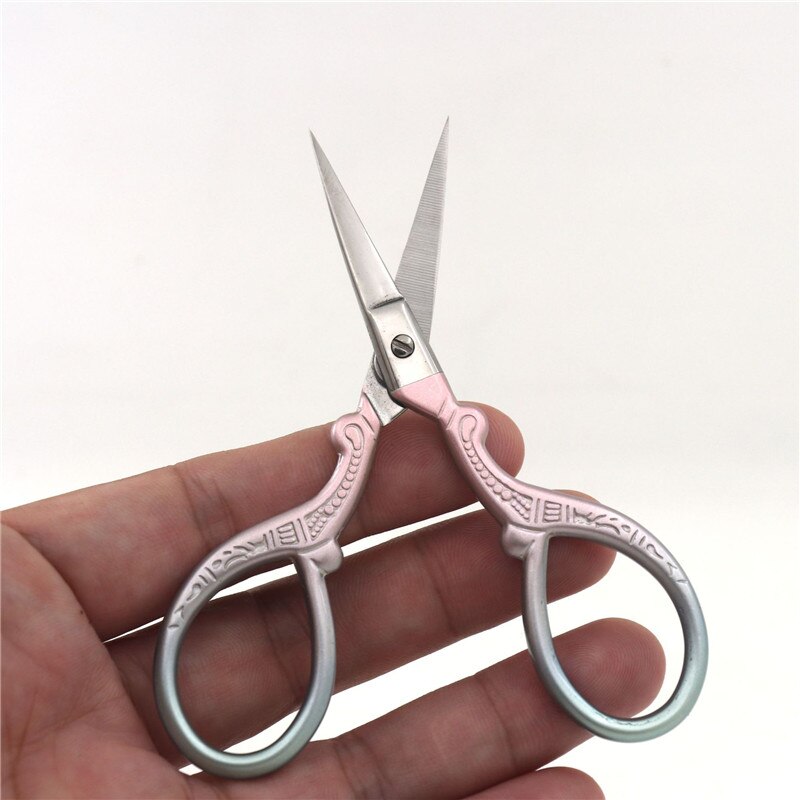 Stainless Steel Sewing Scissors Sharp Needlework Scissors DIY Sewing Tool Pink Zig Zag Fabric Scissors