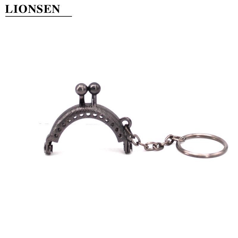 Lionsen – porte-monnaie en métal, 4cm, cadre de porte-monnaie avec porte-clés, 5 couleurs: Gun black