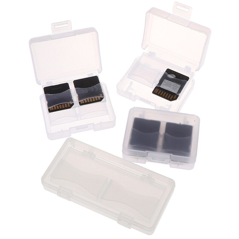 1pc Plastic CF/ SD TF Card Storage Box Protector Holder Hard Case Potable CF Carrying Memory Card Holder 1CF+4SD