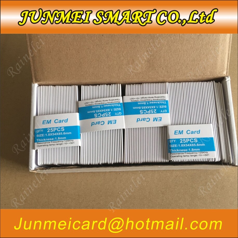 50pcs Long Range Proximity Card 125KHz RFID/EM 1.8mm Thickness Card with EM4200 chip Clamshell Card for access control system
