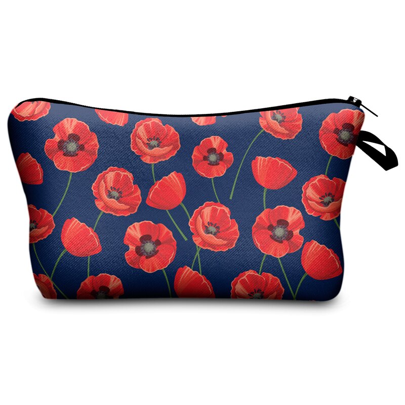 Jomtokoy Delle Donne Fiori di Stampa PatternTravel Sacchetto Cosmetico di Trucco della Borsa Del Sacchetto Femminile Della Borsa Della Chiusura Lampo ottavino Cosmetici Fare su Borse