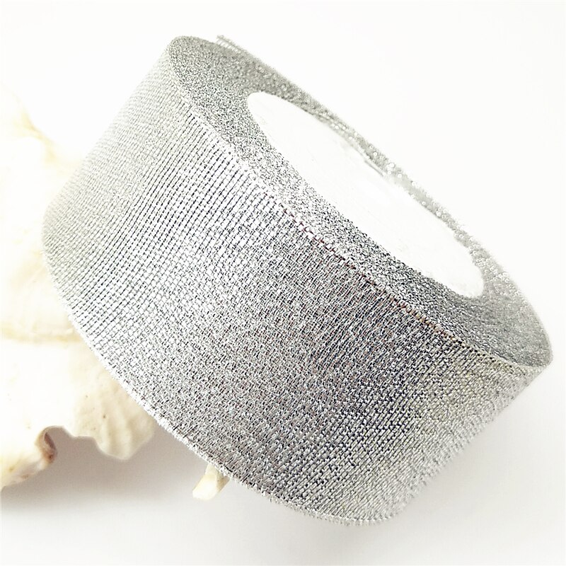 40/50mm 1-1/2 &quot;2&quot; 5 Meter Goud En Zilver Metallic Glitter Lint Kleurrijke pakket linten