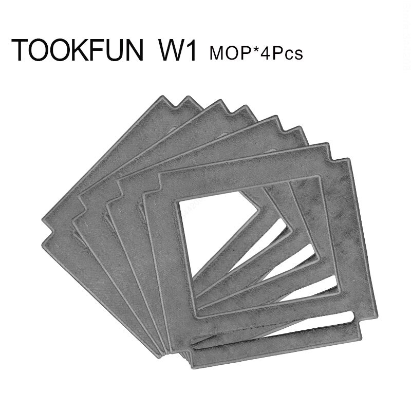 Original TOOKFUN W1 HUTT W55 W66 DDC55 DDC5 Part Pack Electric Window Cleaner Robot MOP Spare Parts Kits: W1 Mop 4pcs